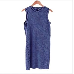 Lucky Brand Sleeveless Sheath Dress Blue Size Medium